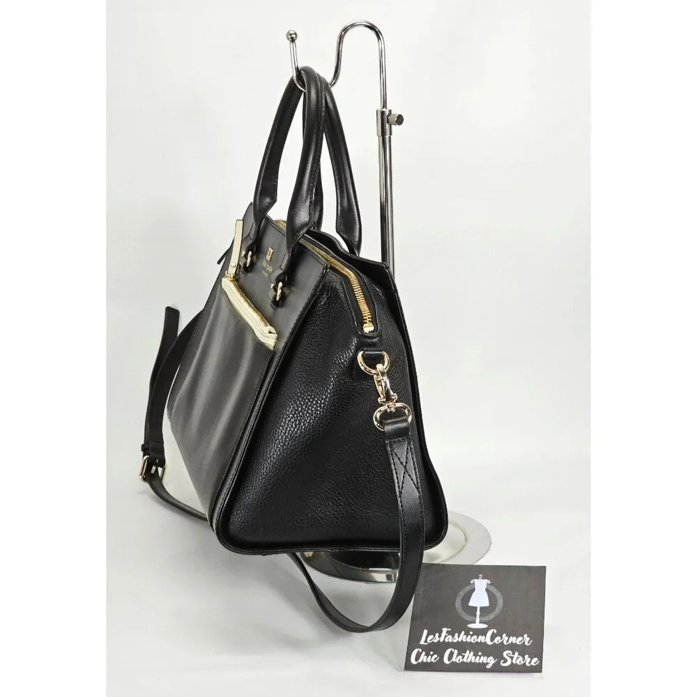 Kate Spade Women's Black Leather Mini Bernadine Hadley Street Satchel Handbag